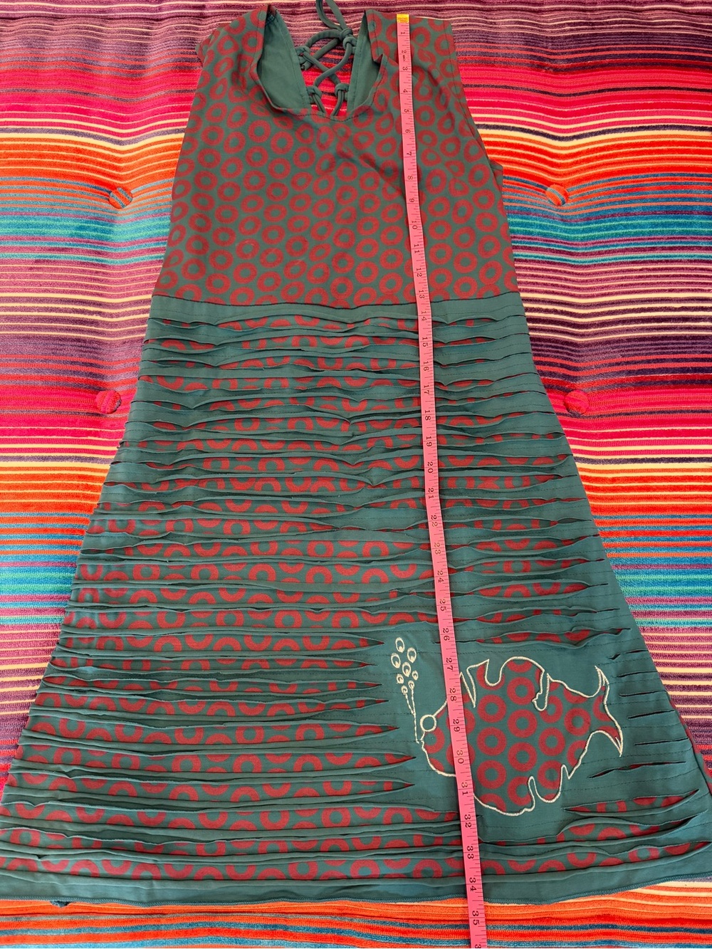 Jayli Phish Stonewashed Razor Cut Mini Donut Dress Embroidered Logo - Large NWOT - Picture 12 of 12